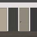 Modern single door 3d model