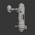 Aerospace Satellite Mechanical Arm Component In White Metallic Design For Cosmic Missions