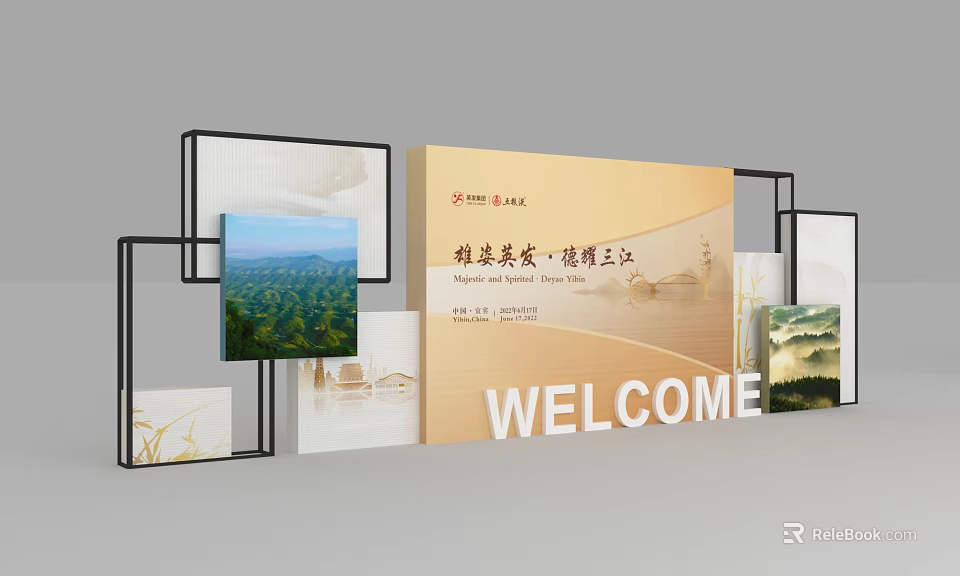 Welcome Cultural Showcase Of Majestic Pass Heroic Scenery Overlooking Three Rivers 3d model 