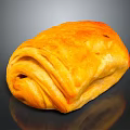Golden Flaky Baked Puff Pastry Bread With Layered Texture And Shiny Surface