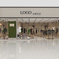 Modern Clothing Store Fur Shop 3d model