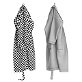 White and Brown Longline Coats With Pockets Soft Material Fashionable Outerwear