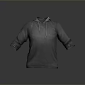 Gray Casual Hoodie With Drawstring Long Sleeves And Knit Texture