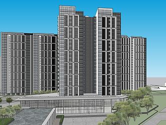 Modern Residential Building High-rise Residential Building Public Residential Building 3d model