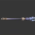 Ornate Decorative Spears With Intricate Metallic Handles And Sharp Blades