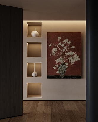 French Middle Ancient Decorative Painting 3d model