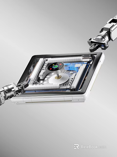 Robotic Arm Handling High Precision Electronic Circuit Component for Ecommerce Product 3d model