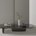 Modern Coffee Table Coffee Table Oval Coffee Table Coffee Table Ornaments 3d model