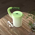 Modern Dining Area With Round Table And Unique Watering Can Decor