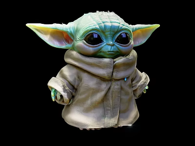 Master Yoda Star Wars Small Green Goblin Cute Monster Ugly Cute Creature 3d model