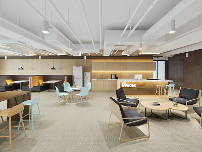 Modern Leisure Area Office Reception Rest Area model