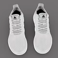 Adidas White Mesh Running Shoes With Three Stripe Design And Lace Up Closure