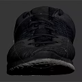Dark Colored Woven Upper Sneakers With Modern Athletic White Perforated Sole 3d model