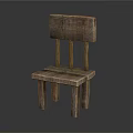 Rustic Wooden Chair Crafted From Natural Wood With Smooth Surface And Stable Legs