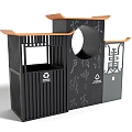 Modern style dustbin dustbin public facilities highway facilities recycling bin 3d model