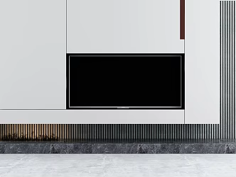 Modern TV background wall 3d model