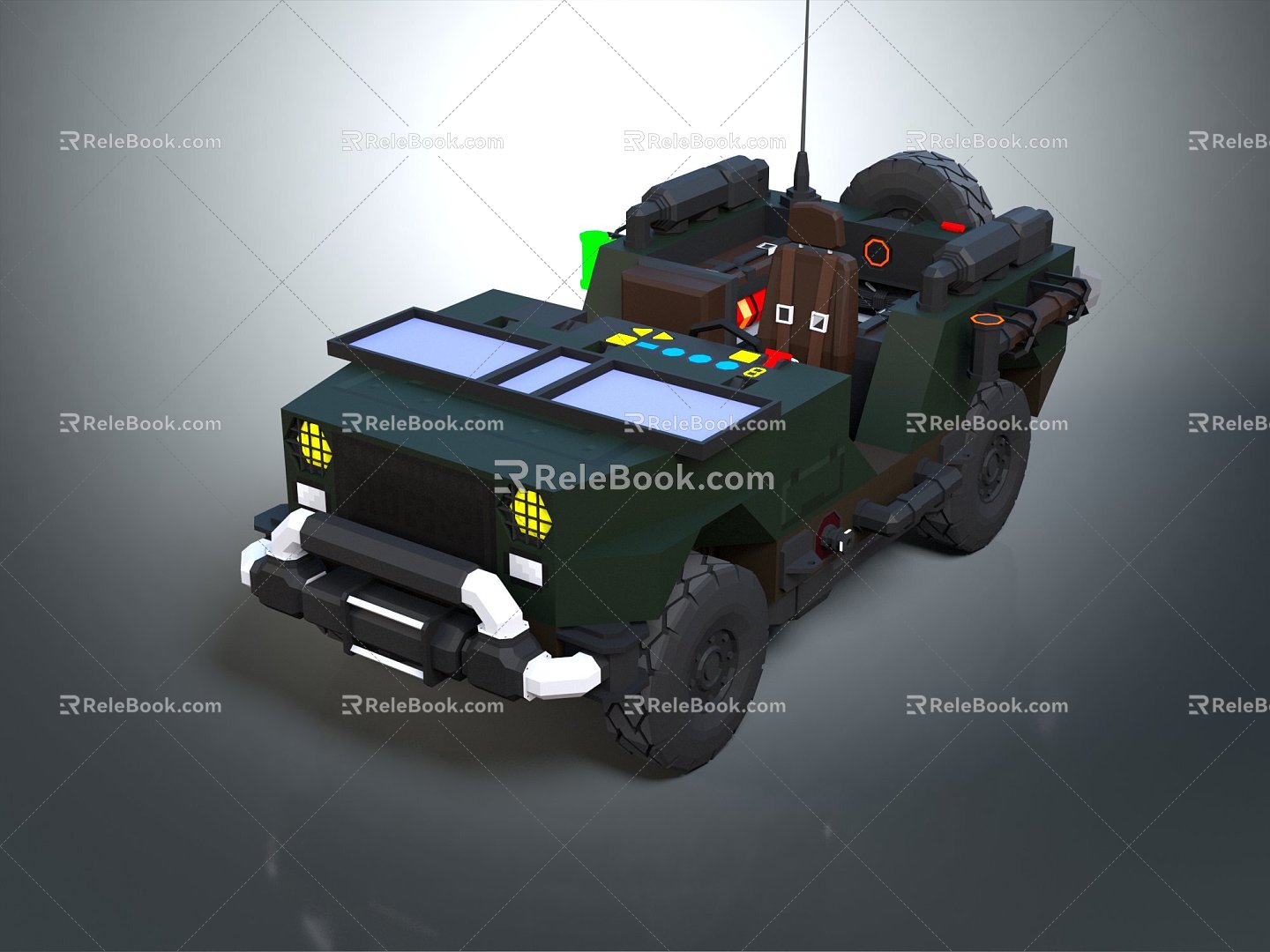 Modern Military Vehicle Military Off-road Vehicle Off-road Vehicle Jeep 3d model