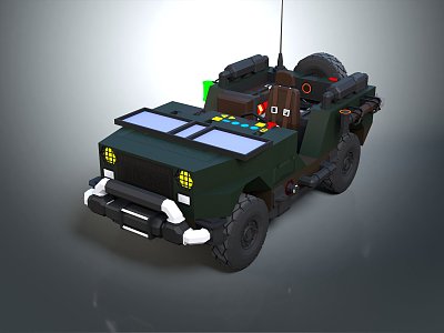 Modern Military Vehicle Military Off-road Vehicle Off-road Vehicle Jeep 3d model