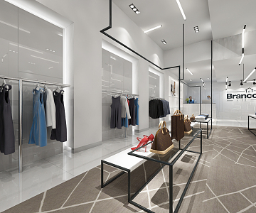 Modern Clothing Store 3d model