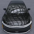 Sleek Black Lucid Car With Modern Exterior And Aerodynamic Design