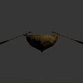 Traditional Wooden Boat As Classic Water Transport With Oars And Handcrafted Design