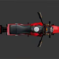 Red Sporty Modern Motorcycle With Black Seat And Sleek Alloy Wheels Design