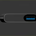 Portable USB Flash Drive for Mobile Digital Storage with Silver and Black Design