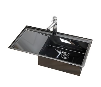 Modern dish washing basin sink stainless steel sink faucet basin 3d model