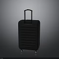 Black Hard Shell Suitcase With Telescopic Handle And Rolling Wheels For Travel
