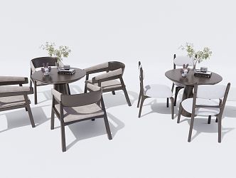 Modern leisure table and chair combination negotiation table and chair leisure table and chair leisure table and chair 3d model