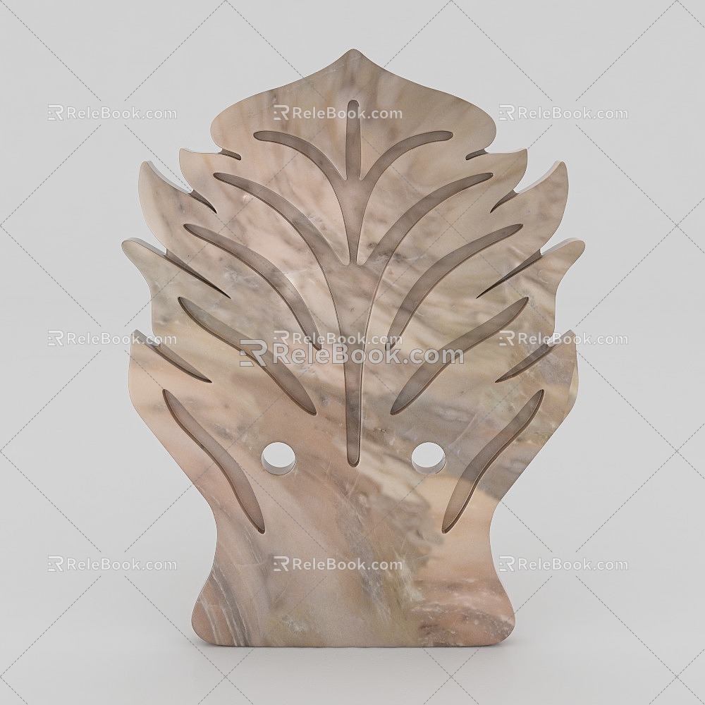 carved wall decoration 3d model