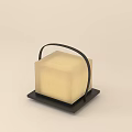 Modern Decorative Table Lamp With Black Arch Frame And Warm Yellow Light
