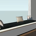 Modern Bay Window Mat 3d model