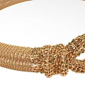 Elegant Gold Woven Bracelet with Intricate Knotted Design and Shiny Finish for Stylish Jewelry