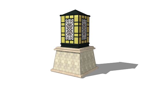 Jane European landscape lamp low lamp lantern floor lamp lawn lamp garden lamp 3d model