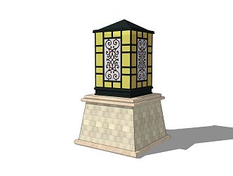 Jane European landscape lamp low lamp lantern floor lamp lawn lamp garden lamp 3d model