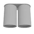 Modern LED Downlights With White Body And Gold Accent Rings Illuminated Design
