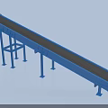 Blue Industrial Conveyor Belt System For Efficient Material Handling In Factories