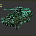 Green Military Armored Vehicle With Top Mounted Missile And Z Symbol Marking