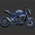 Motorcycle Two-wheeled Motorcycle Cross-country Motorcycle Road Race Motorcycle Motor Vehicle Transport 3d model