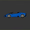 Blue Convertible Sports Car With Yellow Seats And Sleek Exterior Design