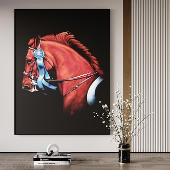 Modern Animal Painting Decorative Painting Hanging Painting 3d model