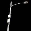 Modern Urban Road Street Light With Curved Arm And Square Pole Structures