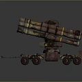 Heavy Duty Military Weapon With Multiple Barrels And Tracked Chassis Structure