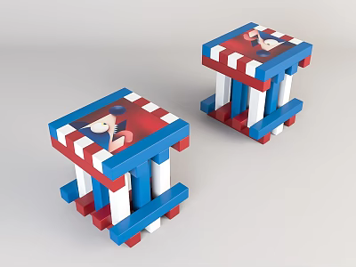 Modern Cartoon Coffee Table Home Cartoon Coffee Table 3d model