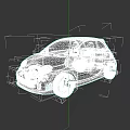 White Compact Car With Sporty Design Black Alloy Wheels And Smooth Body Lines