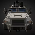 Armored Military Vehicle With Top Mounted Equipment Tactical Design And Off Road Wheels