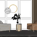 Modern Casual Sofa Combination Single Casual Sofa 3d model
