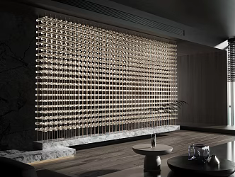 acrylic bar Italian wine rack 3d model