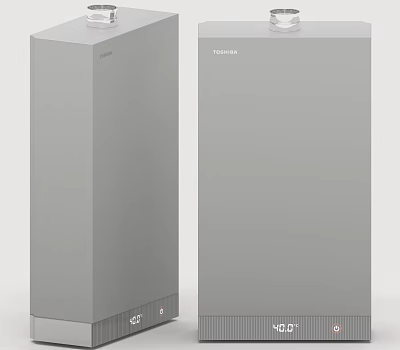 Two Gray Vertical Toshiba Kitchen Appliances For Modern Home Use 3d model